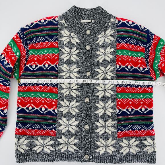 Vintage Hasting & Smith Petites Multi Color Cardigan Sweater Size S (or M) - GUC - Picture 7 of 13
